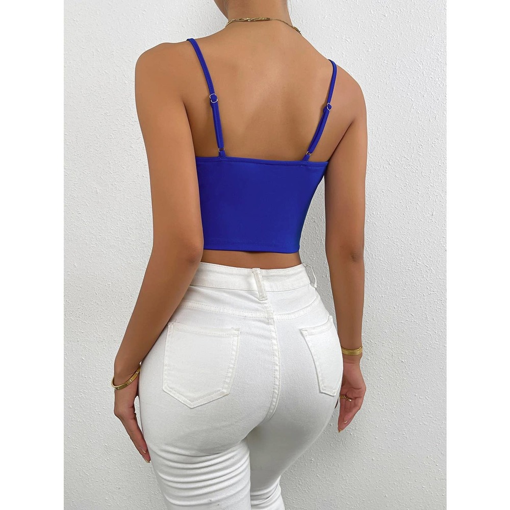 Solid Bustier Crop Cami Top black - Picture 5 of 12